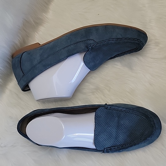 b.o.c. Shoes - B.O.C Carolee Blue Faux Suede Academia Comfort Preppy Moccasin Driving Loafer